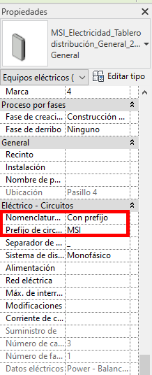 Img.5 Opciones nomenclatura circuito